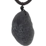 Raw Cintamani Stone Necklace,Saffordite Meteorites Obsidian Glass,Irregular Shape