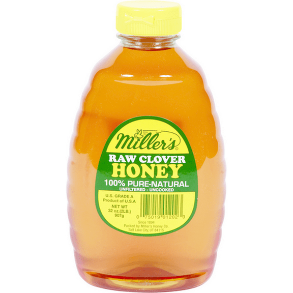Miller Raw Clover Honey (Pack of 8)