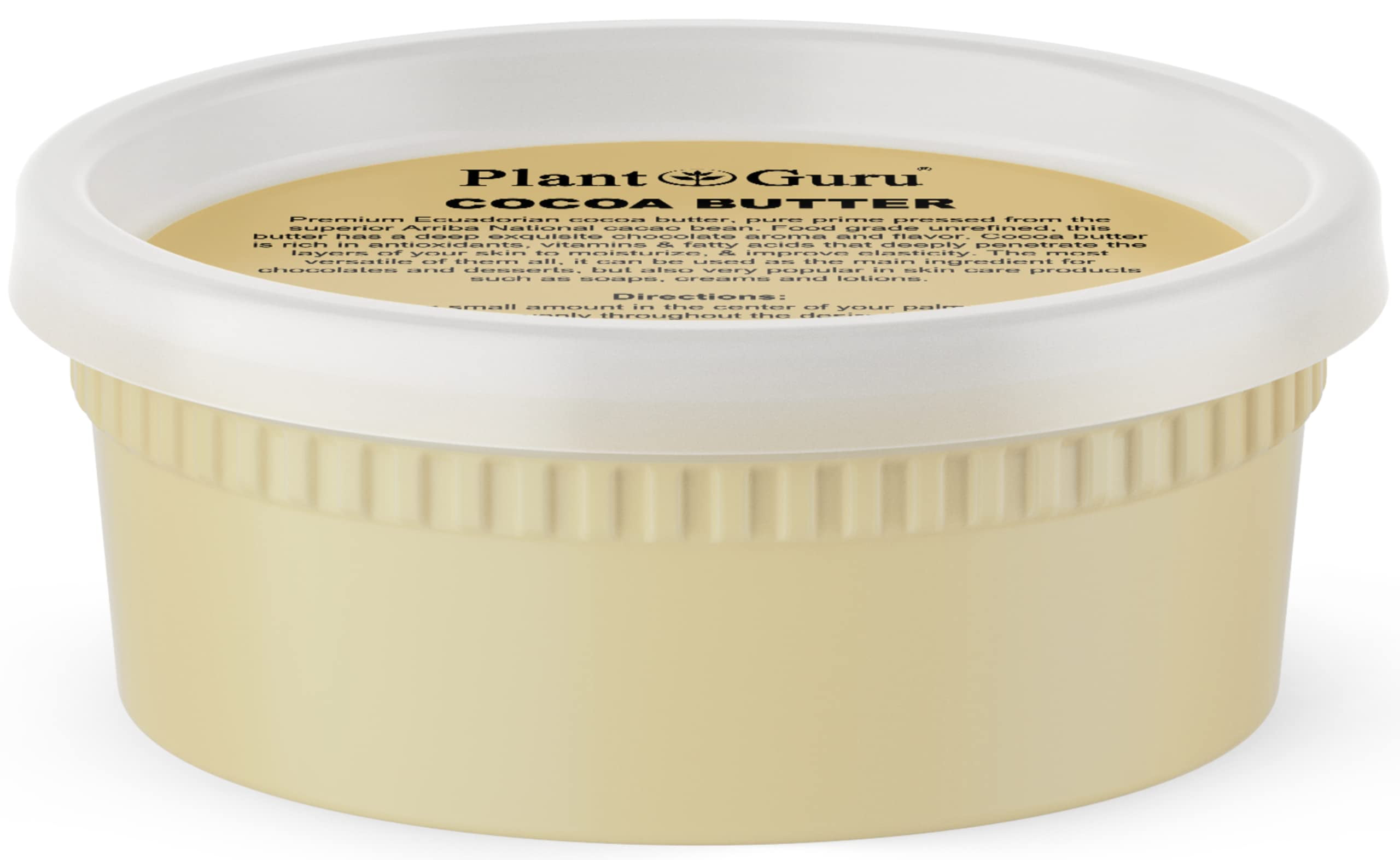 Raw Cocoa Butter 8 oz. 100 Pure Natural Unrefined FOOD GRADE Arriba