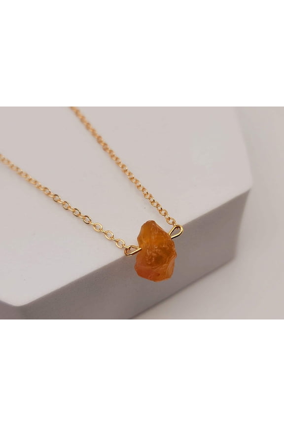 Raw Crystal Necklace, Carnelian Rough Stone Necklace, Amethyst Necklace,