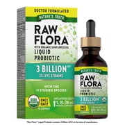 Raw Flora Liquid Probiotic | 1 oz | 3 billion CFU | For Men and Women | by Nature's Truth