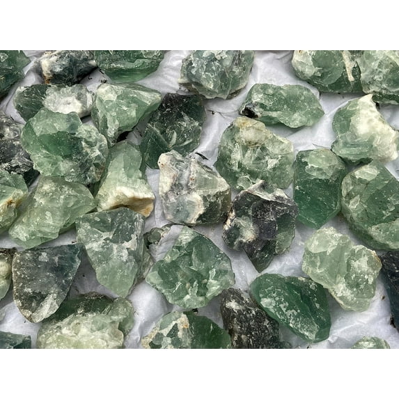 Raw Green Fluorite, Natural Green Fluorite Stone, Natural Rough Green Fluorite, Green Fluorite Rough, Green Fluorite Healing Crystal (Green Fluorite, 0.25 Pound)