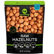 Nut Cravings Raw Hazelnuts Filberts with Skin, Unsalted (16oz - 1 lbs)
