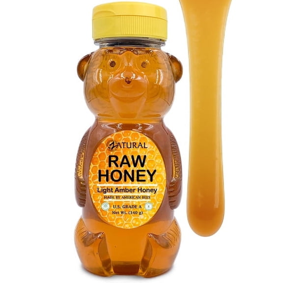 Raw Idaho Honey - Fresh Air, Grade A, Light Amber, 100% Pure & Unfiltered (12 Ounce)