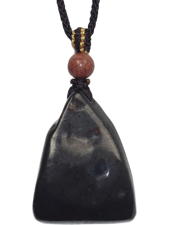 Raw Iron Silicide Meteorite Terahertz Stone Pendant,Genuine Iron Silicide Meteorite Tektites Stones Minerals,Irregular Shape