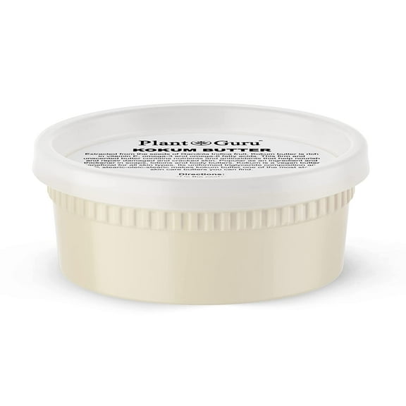 Raw Kokum Butter 8 oz. 100% Pure Natural Organic Unrefined Cold Pressed - Great for Skin, Body and Hair Moisturizer, DIY Creams, Balms, Lotions and Soap Making.