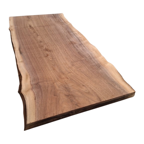 Unfinished Live Edge Walnut Wood Blank – DIY Charcuterie Board & Epoxy Resin Slab - 20” Long (6–9” Wide)