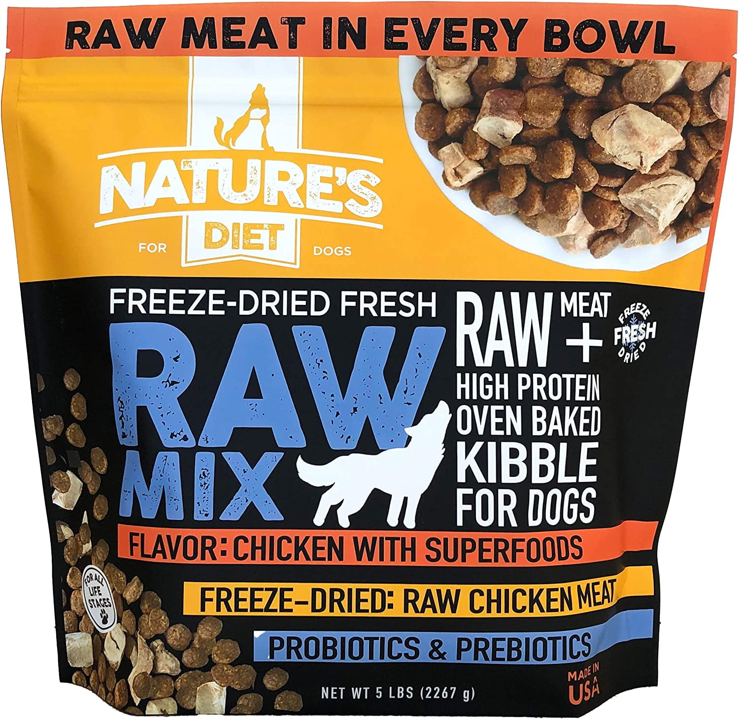Raw Mix Kibble with FreezeDried Chicken, Superfoods and Probiotics