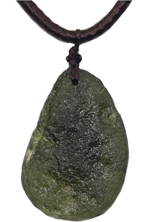 Raw Moldavite Crystal Necklace Certified Meteorite Moldavite Tektite Healing Crystals Necklace,Irregular Shape