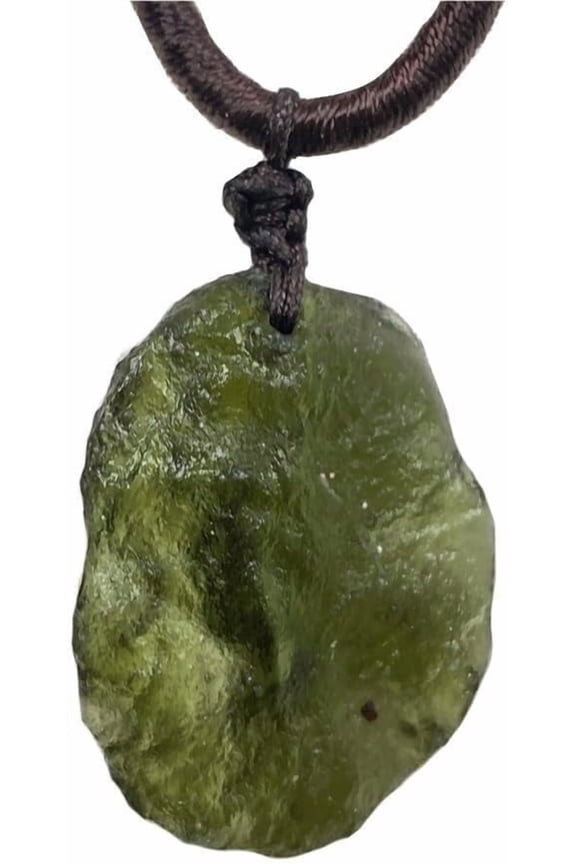 Raw Moldavite Meteorite Necklace,Raw Czech Meteorite Personalized Necklace,Green