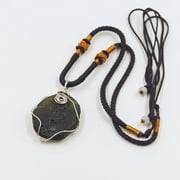 Raw Moldavite Necklace Certified Moldavite Czech Meteorite Stone,Green Glass,Irregular Shape