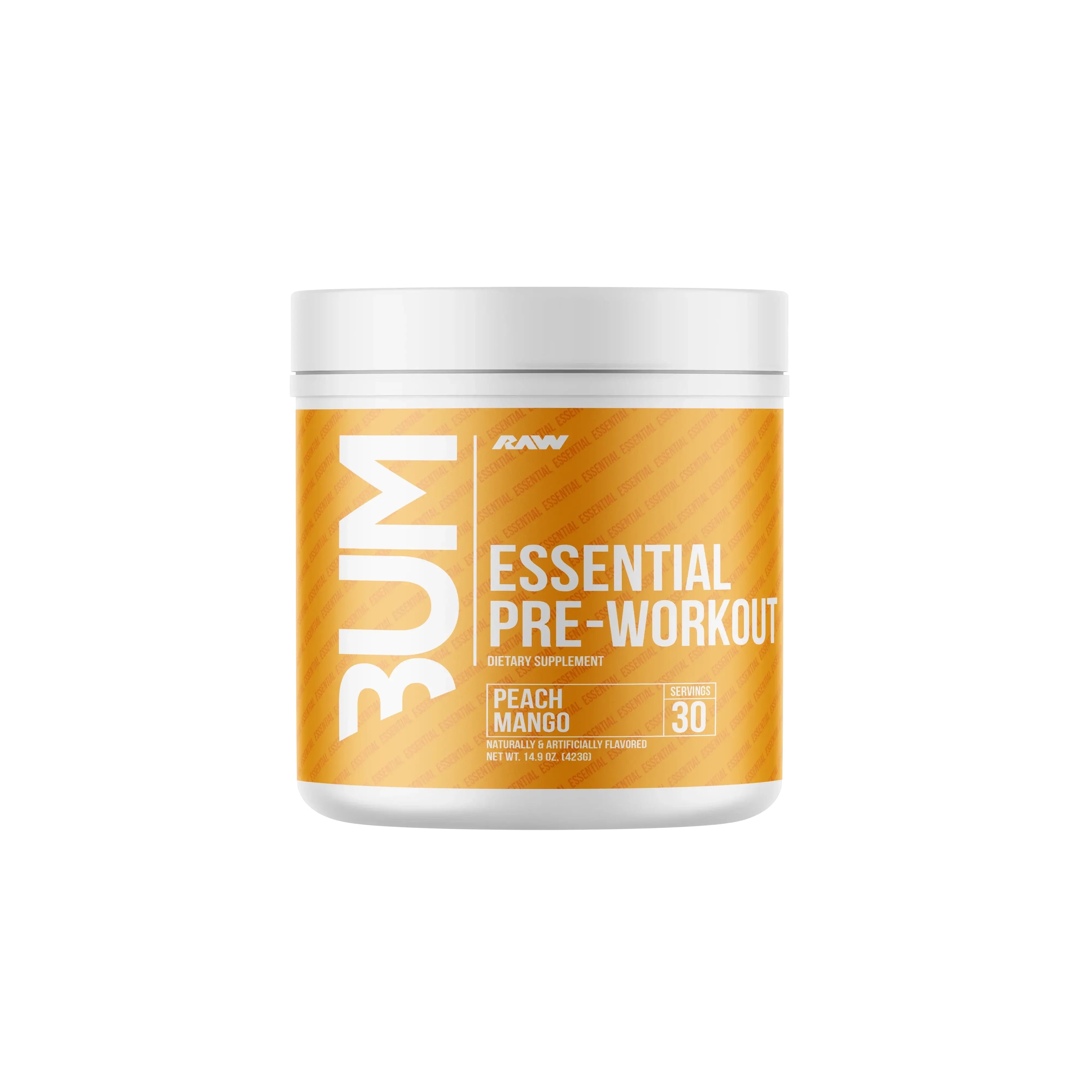 Raw Nutrition Bum, Essential Pre-Workout, Peach Mango, 14.9 oz (423 g)