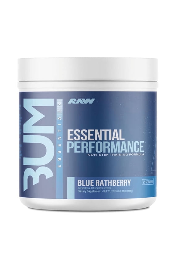Essential Pre-Workout Powder, Blue Rathberry, 25 Servings