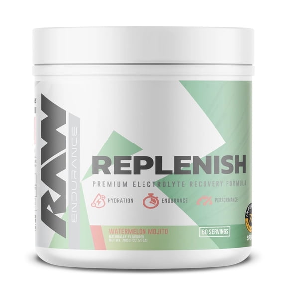 Raw Nutrition Replenish Post-Workout Recovery Powder, Lemon Lime, 60 Servings