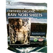 Raw Organic Nori Sheets 50 qty Pack! - Certified Vegan, Raw, Kosher Sushi Wrap Papers - Premium Unheated, Un Cooked, untoasted, dried - RAWFOOD
