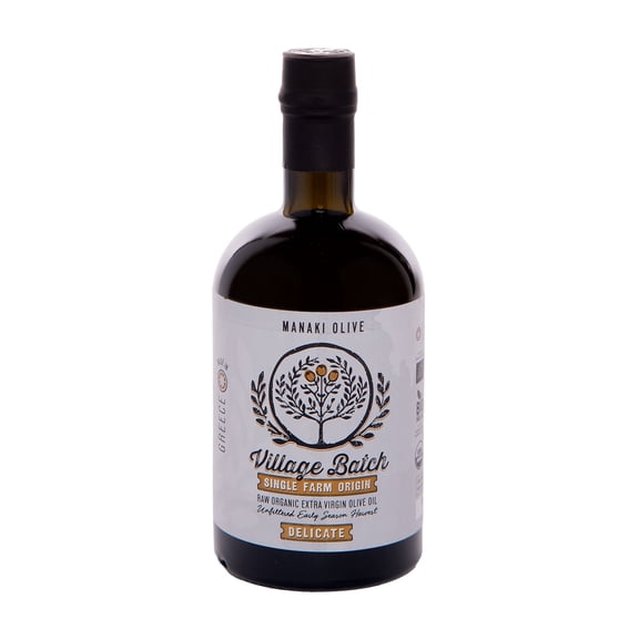 Village Batch  Organic Extra Virgin Olive Oil Cold Pressed Manaki Olive Oil Organic Single Origin Raw Unfiltered 16.9 oz