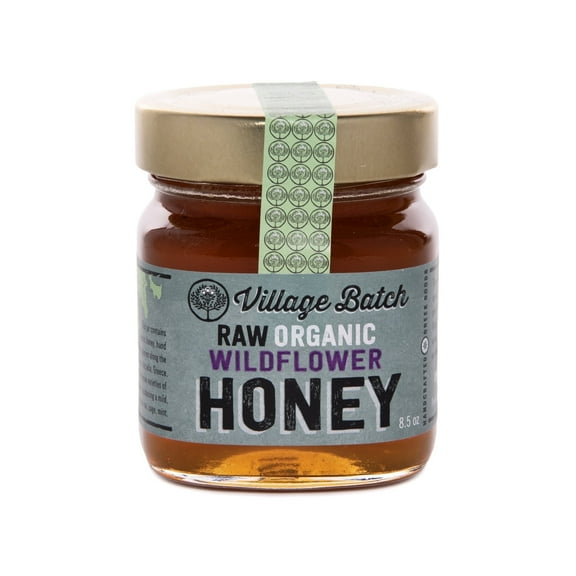 Raw Organic Wildflower Honey; 8.5oz