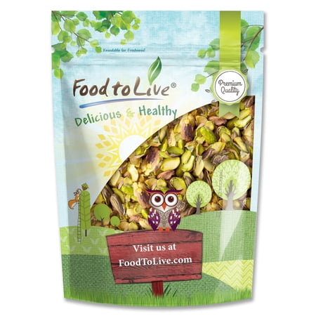 Raw Pistachio Halves and Pieces, 0.5 Pounds — Kosher, Vegan, Raw — by Food to Live