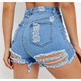thumbnail image 1 of Raw Ripped Denim Shorts, 1 of 4