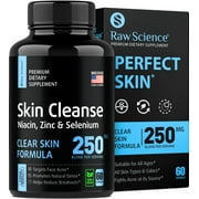 Raw Science | Hormonal & Cystic Acne Supplement | Zinc Clear Skin Pills | Acne Treatment | Vegan | 60 Capsules