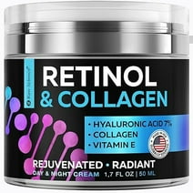 Raw Science | Retinol Face Cream | Day & Night Anti-Aging, Anti-Wrinkle Facial Moisturizer | 1.7