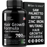 Raw Science | Saw Palmetto DHT Blocker Supplement | Hair Vitamins for Hair Growth for Men & Women | Vegan | 60 Capsules