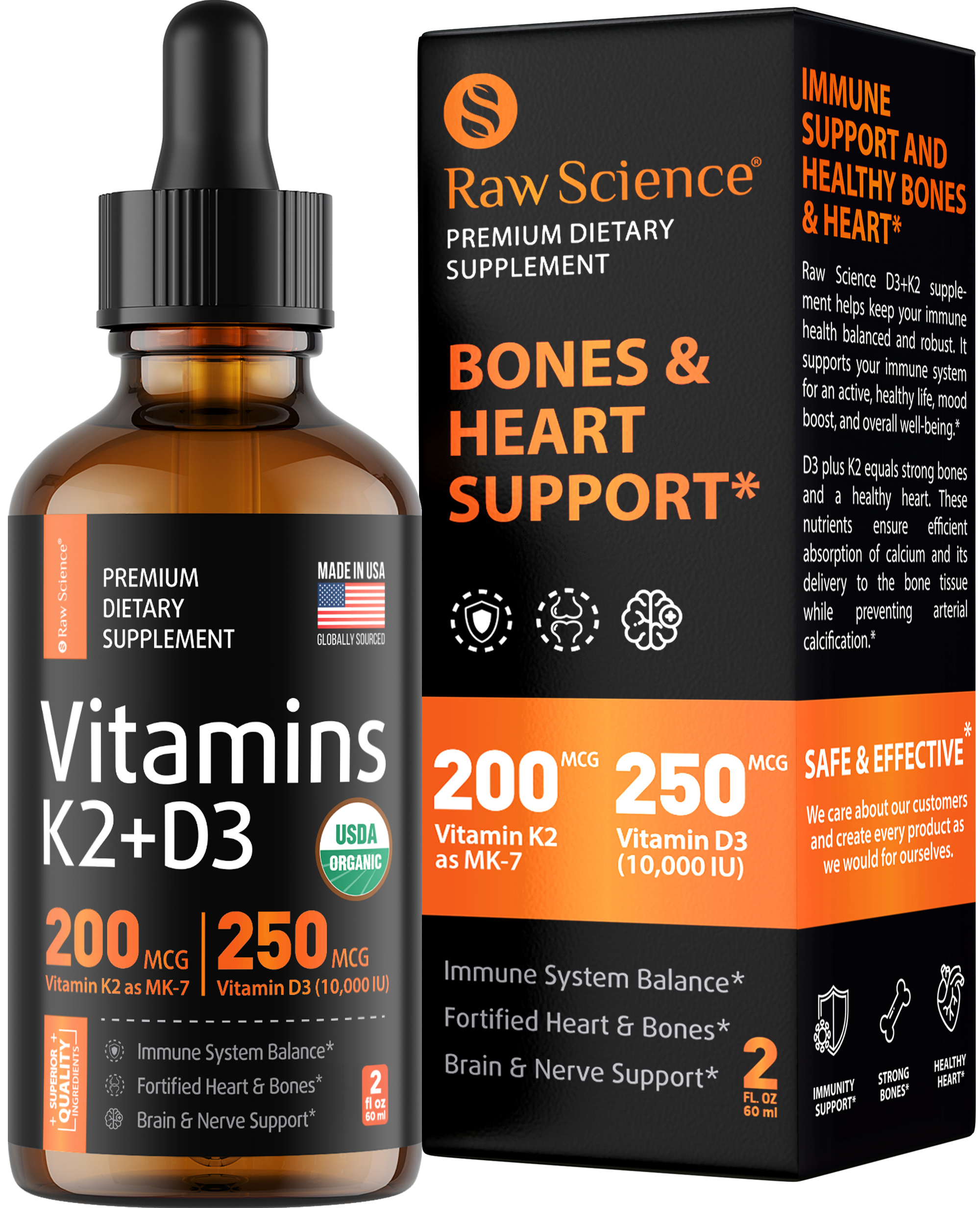 THORNE Liquid Vitamin D3 + K2 with Dispenser - Supports Healthy Bones ...
