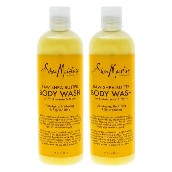 Raw Shea Butter Body Wash by Shea Moisture for Unisex - 13 oz Body Wash - Pack of 2