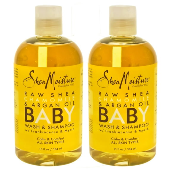 Raw Shea Chamomile & Argan Oil Baby Body Wash by Shea Moisture for Kids - 13 oz Body Wash - Pack of 2