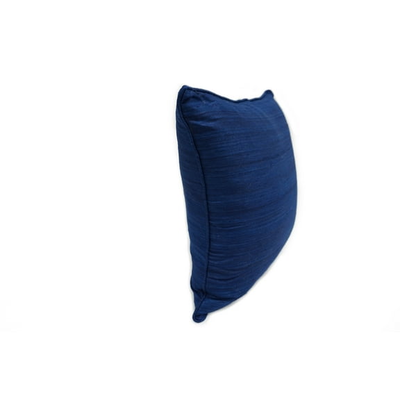 Raw Silk Throw Pillow Bright Blue