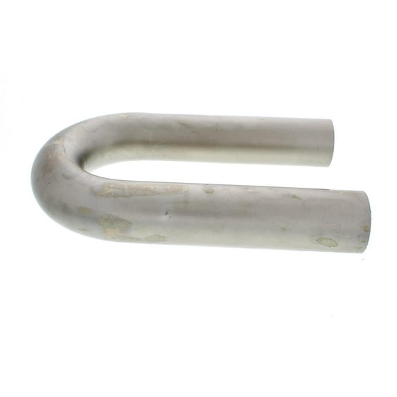 Raw Stainless 2-1/8 O.D. Exhaust Pipe Mandrel U-Bend, 6 Inch Radius
