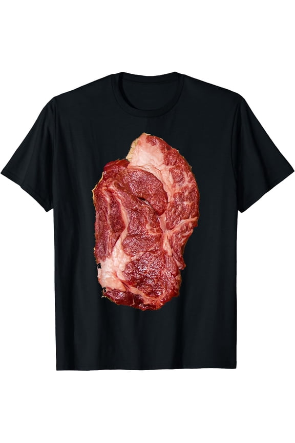 Raw Steak Meat Food Costume T-Shirt Beef Cow Grilling T-Bone