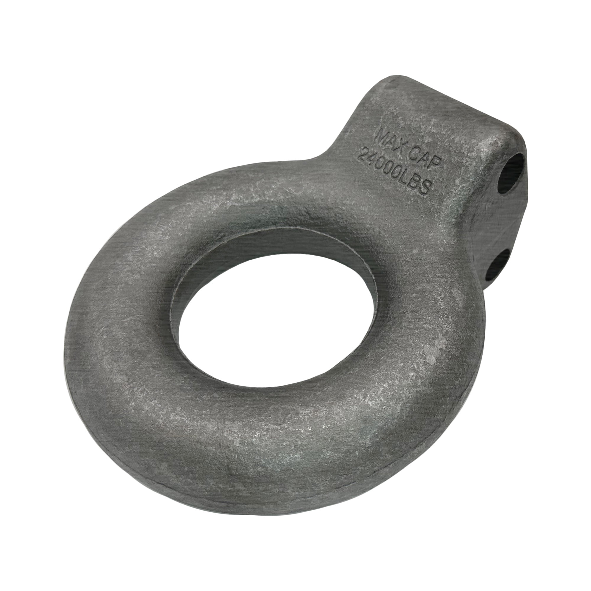 Raw Steel Pintle Hitch Eye Ring 24,000 lbs, 3 inch ID for Channel Bracket Mount
