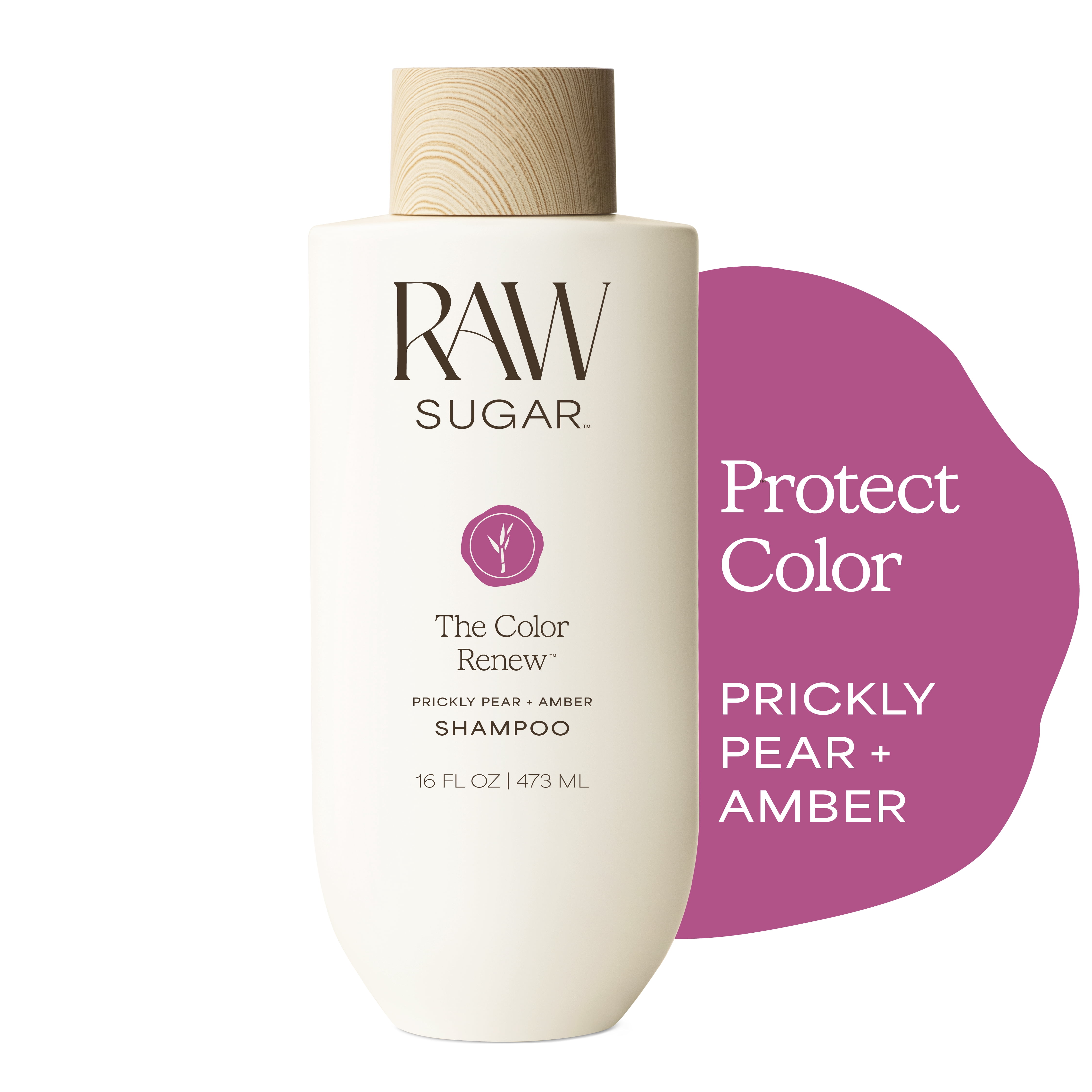 Raw Sugar The Color Renew Shampoo, Prickly Pear + Amber, 16 fl oz