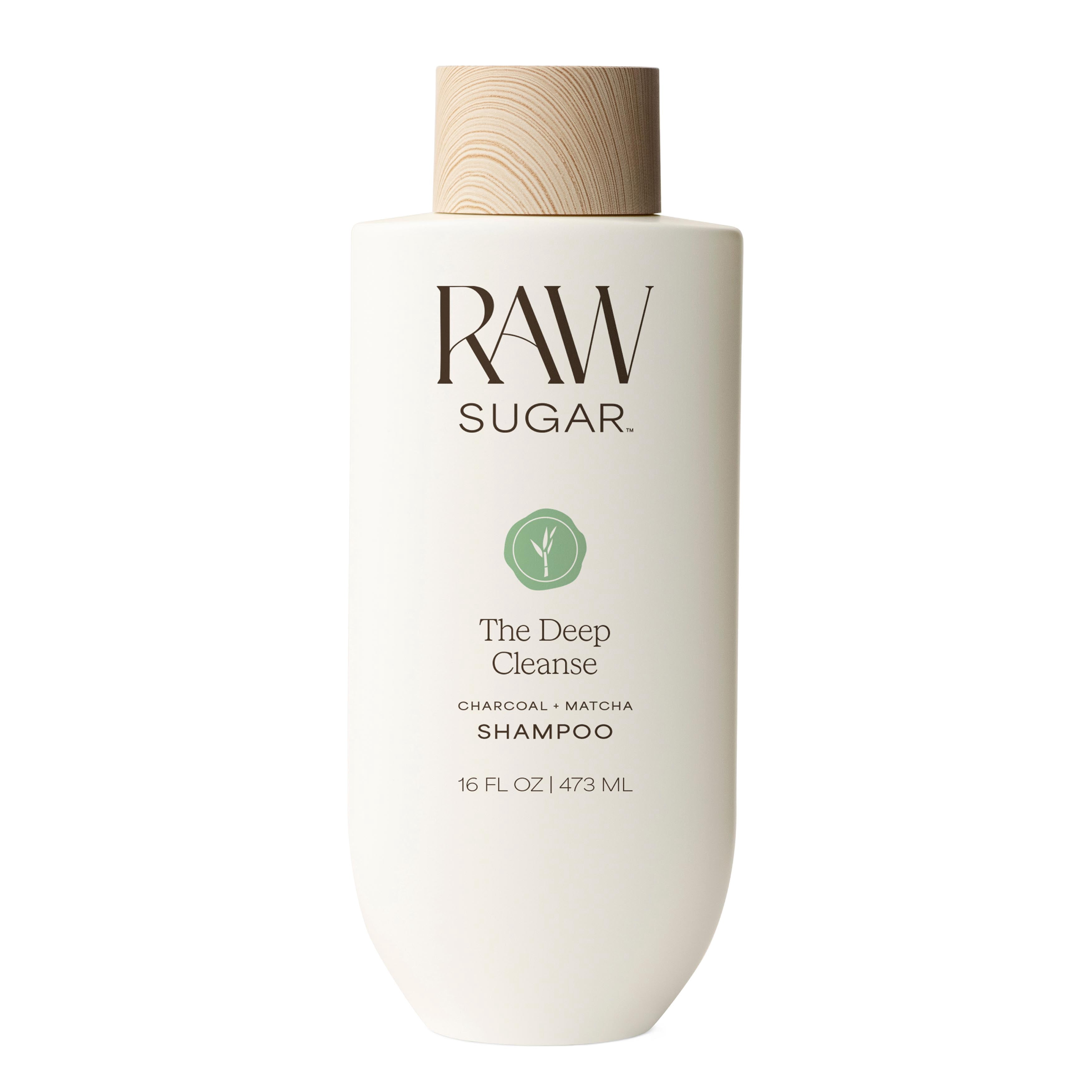Raw Sugar The Deep Cleanse Clarifying Shampoo, Charcoal + Matcha, 16 fl oz