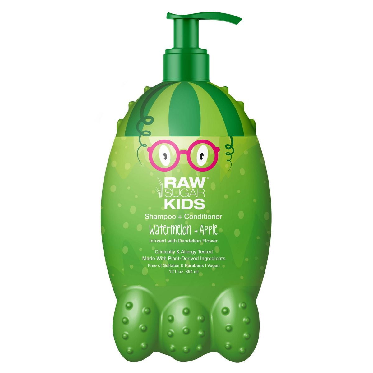 Raw Sugar Kids' 2-in-1 Watermelon + Apple Shampoo Conditioner - 12 fl oz