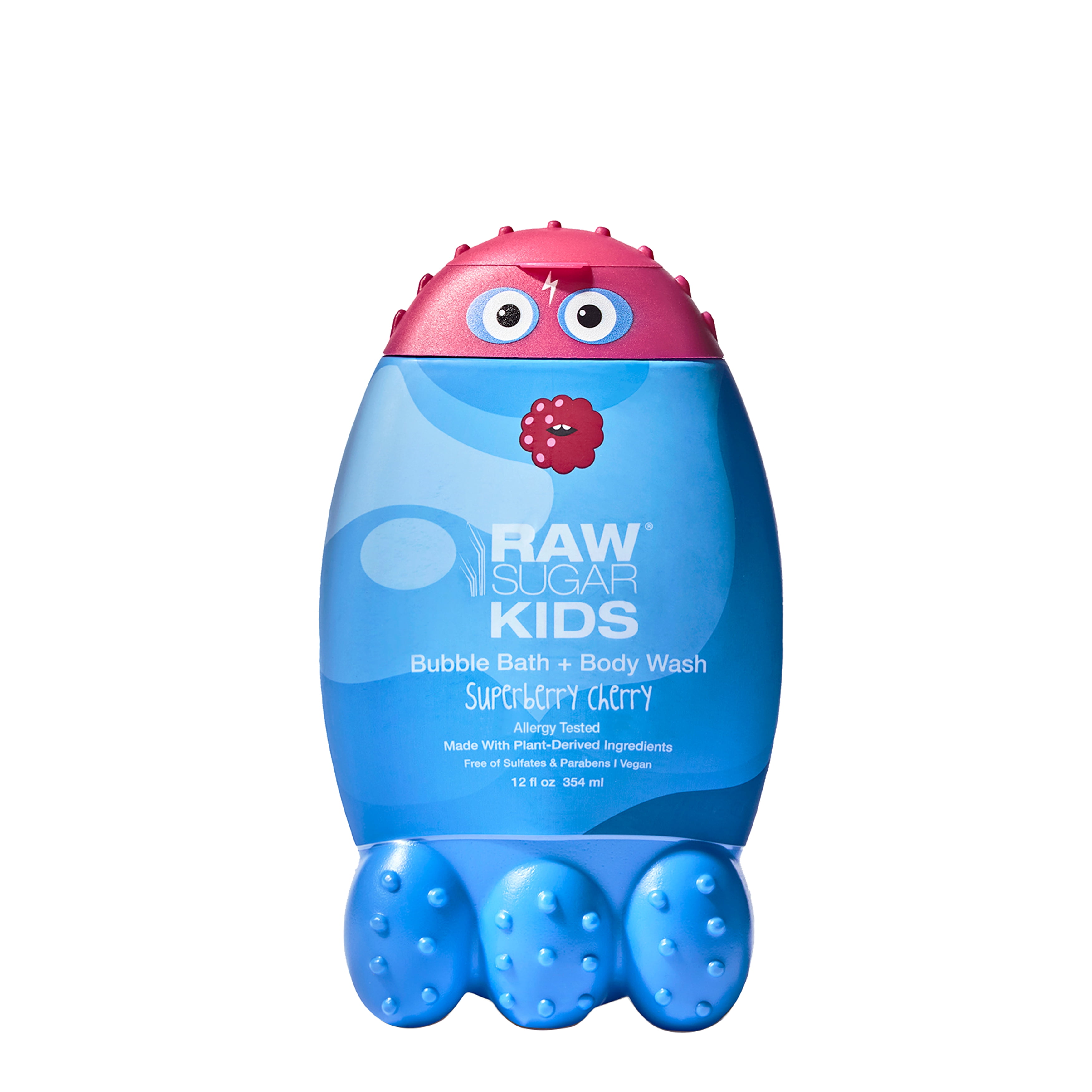 Raw Sugar Kids Bubble Bath + Body Wash Superberry Cherry 12 fl oz