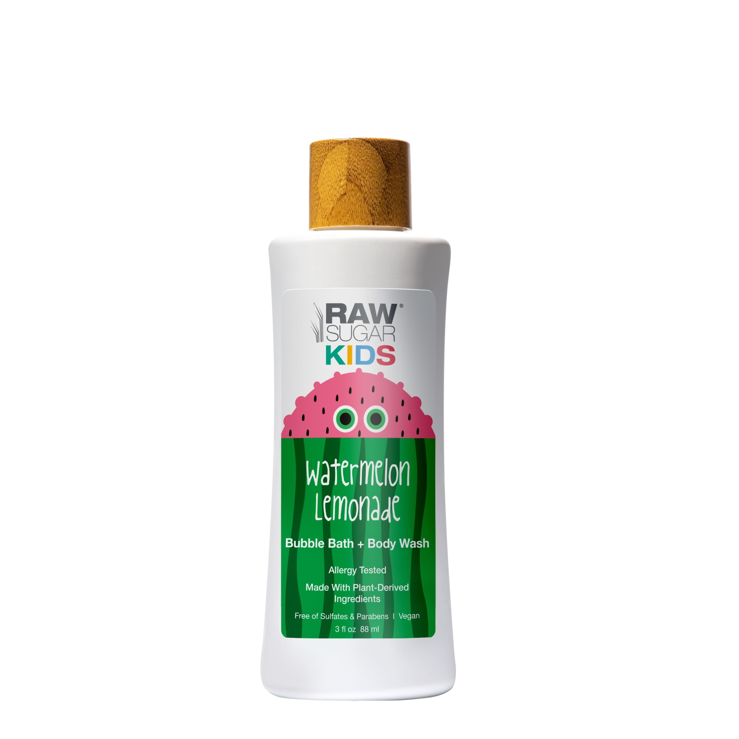 Raw Sugar Kids Bubble Bath & Body Wash - Watermelon Lemonade 3 oz