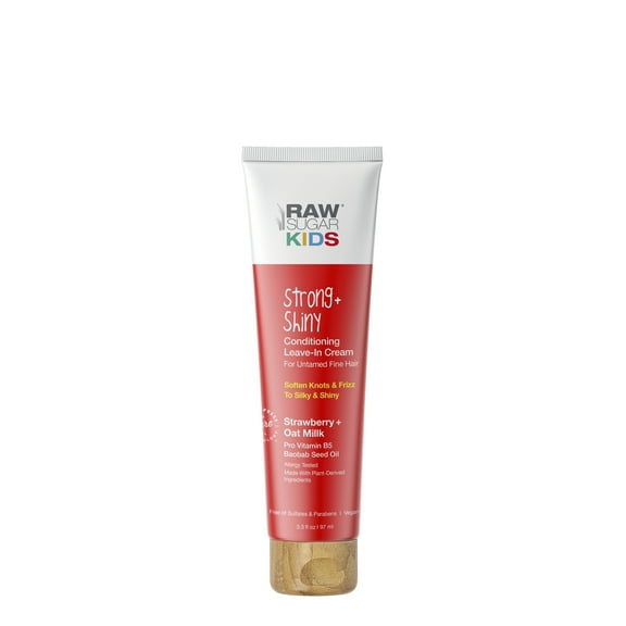 Raw Sugar Kids Leave-In Hair Cream Strawberry + Oat Milk 3.5 fl oz