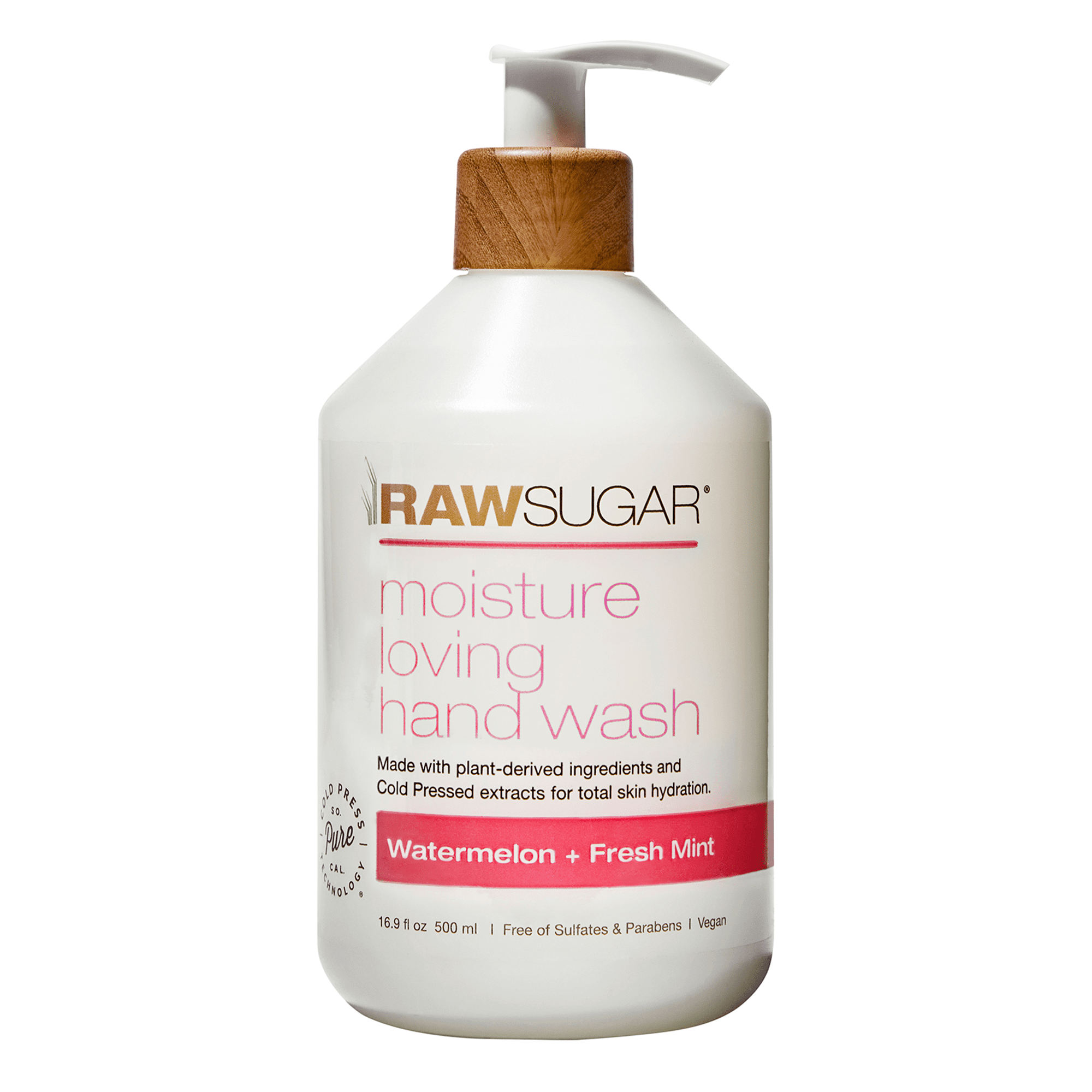Raw Sugar Moisture Loving Hand Wash Watermelon Fresh Mint Hand Soap 16.9 fl oz