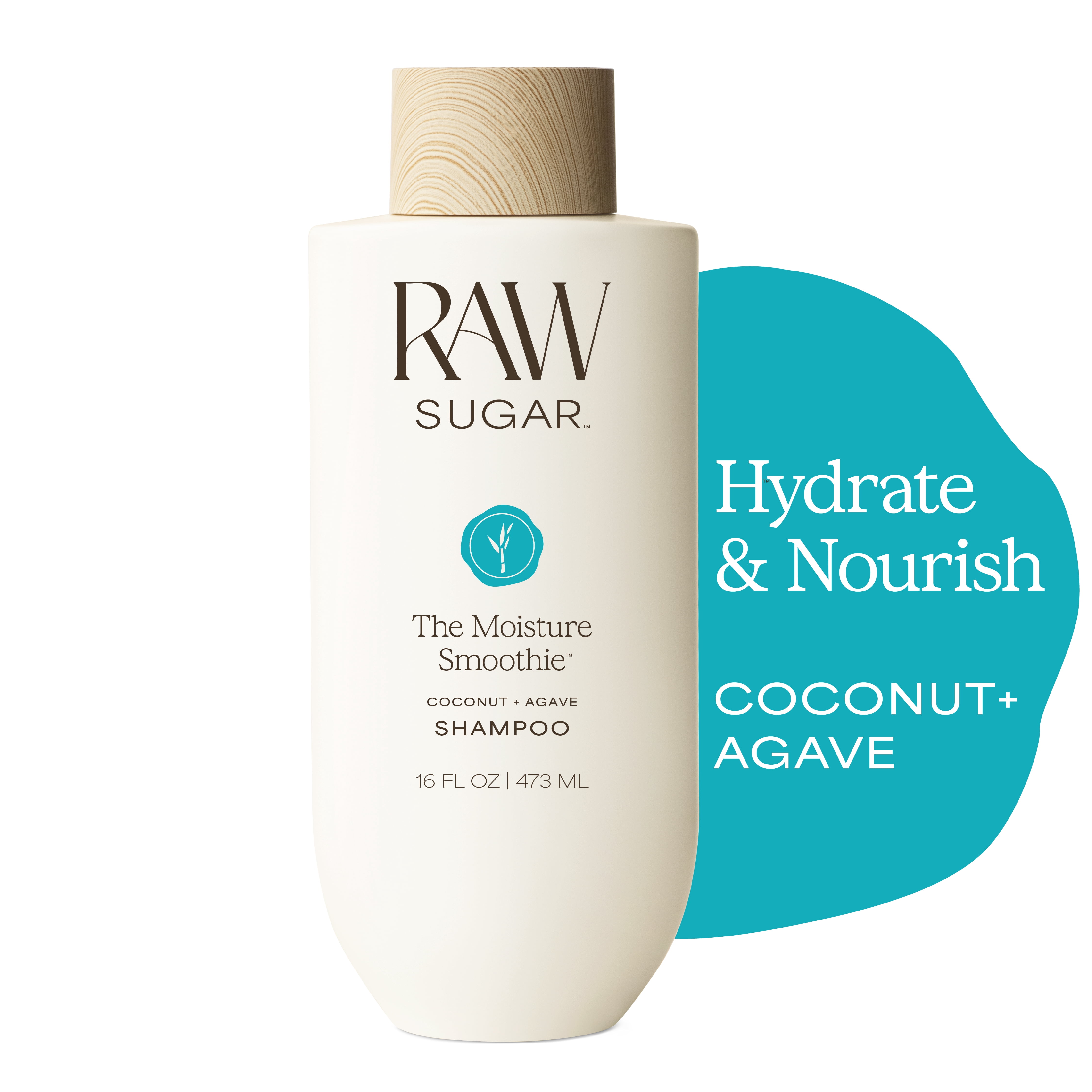 Raw Sugar The Moisture Smoothie Shampoo, Coconut + Agave, 16 fl oz
