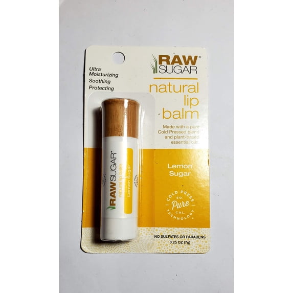 Raw Sugar Natural Balm Ultra Moisturizing Soothing Protecting Lemon Sugar 0.25oz
