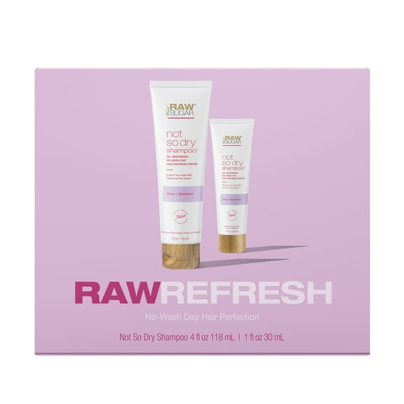 Raw Sugar Raw Refresh Holiday Gift Set with Dry Shampoo, Aloe + Bamboo, 2 Piece