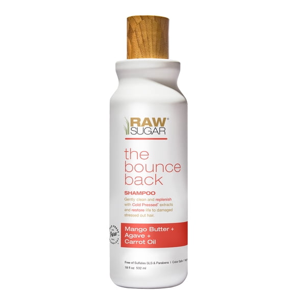 Raw Sugar Shampoo - The Bounce Back Mango Butter + Agave + Carrot Oil 18 fl oz