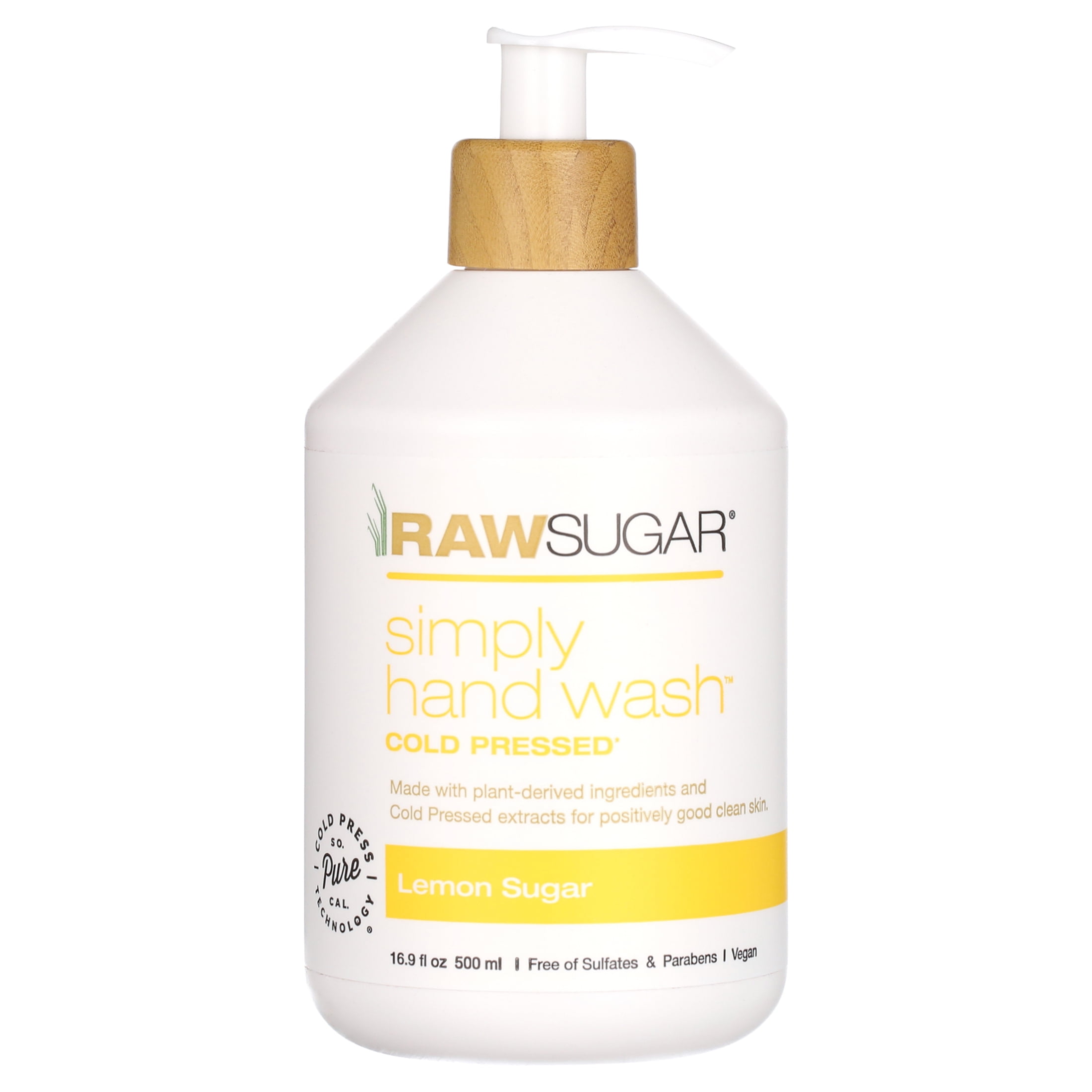 Raw Sugar Simply Hand Wash, Lemon Sugar Hand Soap, 16.9 fl oz