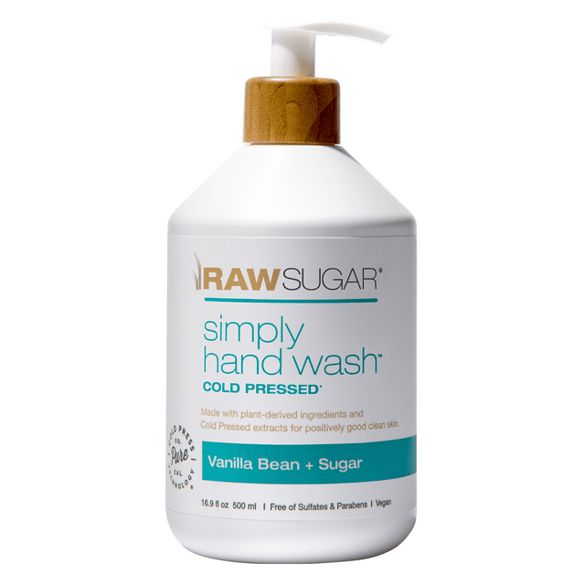 Raw Sugar Simply Hand Wash, Vanilla Bean + Sugar Hand Soap, 16.9 fl oz