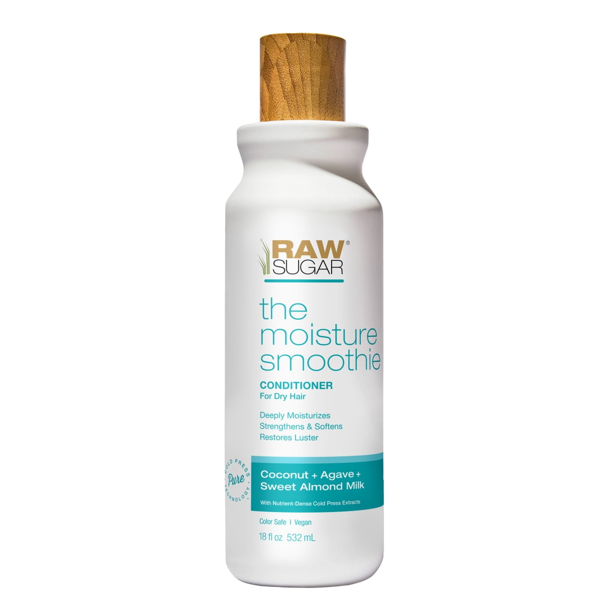 Raw Sugar The Moisture Smoothie Conditioner, Coconut + Agave + Sweet Almond Milk, 18 fl oz