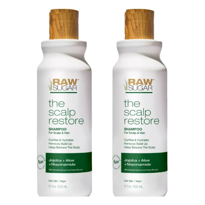 Raw Sugar Sleep Well And Restore Raw Sugar The Scalp Restore Jojoba + Aloe + Niacinamide Shampoo - 18 fl