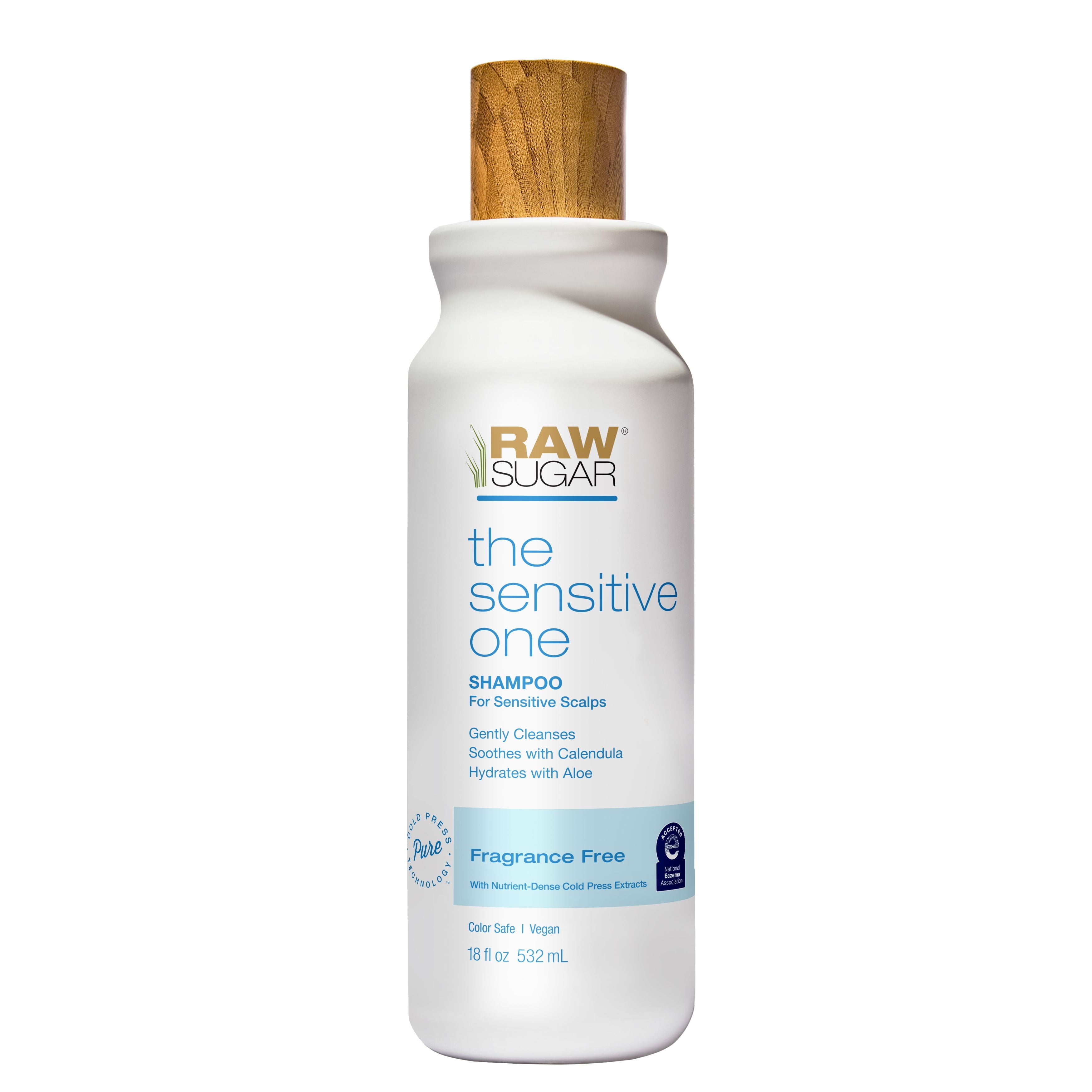 Raw Sugar The Sensitive One Shampoo, Fragrance Free, 18 fl oz