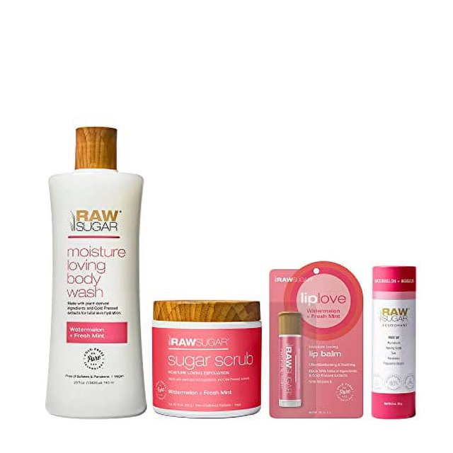 Raw Sugar Watermelon + Fresh Mint Nourishing Body Love Bundle Body